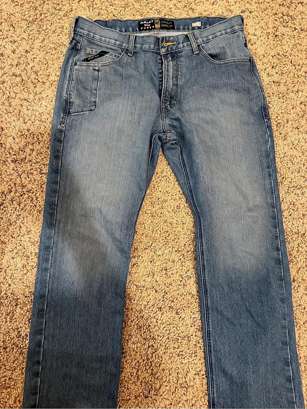 Ariat Rebar M5 Straight Leg Jeans Waist 34 Blue